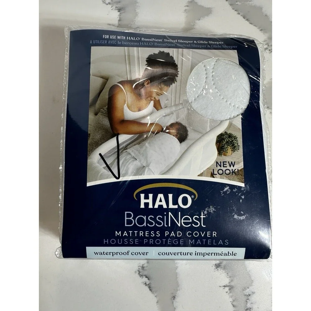 HALO BASSINEST MATTRESS PAD COVER WATERPROOF MACHINE WASHABLE COVER